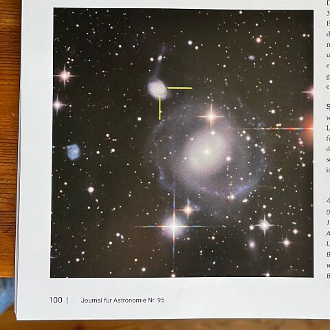 IMG_0535 Meine Aufnahme der Supernova SN2025bvm in NGC 4156, abgebildet im Journal für Astronomie Nr. 95, wo Manfred Mrotzek regelmäßig einen Artikel zu den Supernovae...