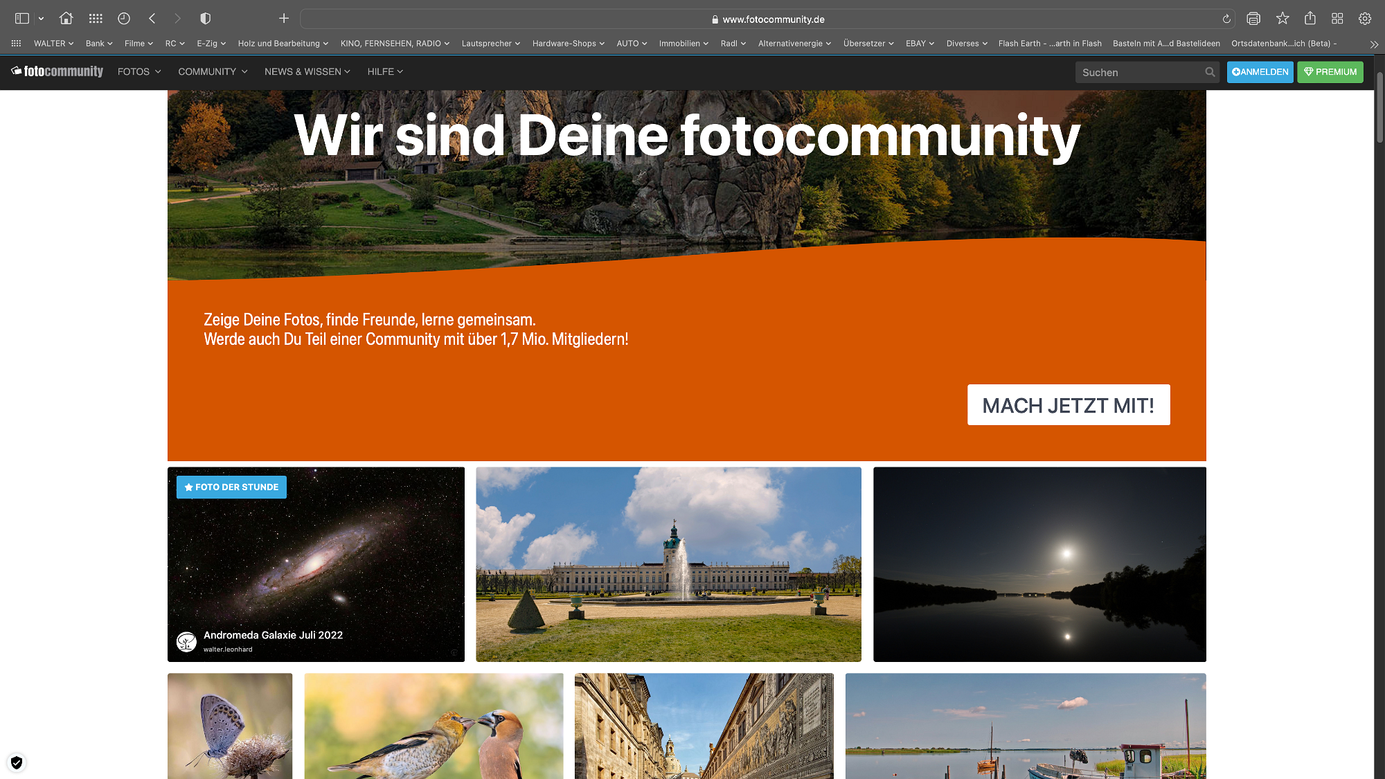 Bildschirmfoto 2022-08-09 um 22.33.02 Foto der Stunde auf fotocommunity.de - Andromeda Galaxie
