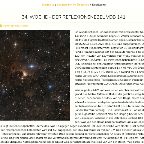 Bildschirmfoto 2024-04-23 um 15.51.37 Astrofoto der Woche auf www.astronomie.de: https://www.astronomie.de/aktuelles-und-neuigkeiten/detailseite/34-woche-der-reflexionsnebel-vdb-141